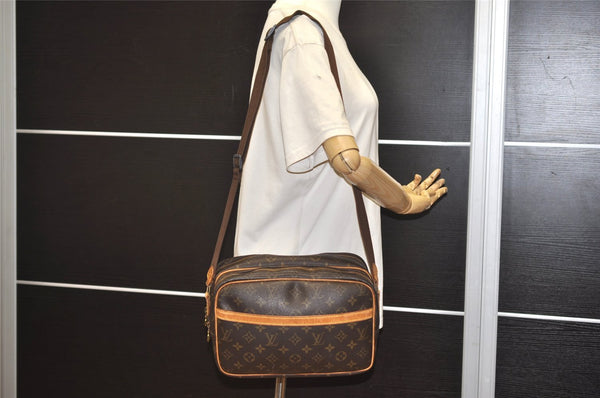 Authentic Louis Vuitton Monogram Reporter PM Shoulder Cross Bag M45254 LV 2344J