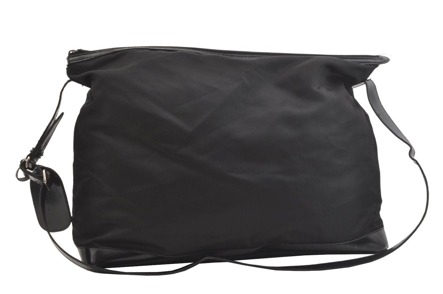 Authentic GUCCI Vintage Shoulder Cross Body Bag Nylon Leather Black 2344K