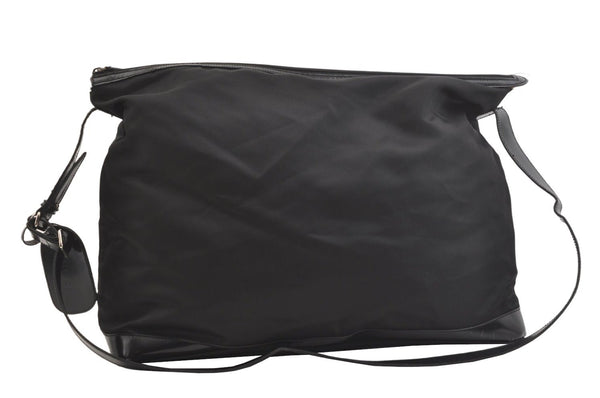 Authentic GUCCI Vintage Shoulder Cross Body Bag Nylon Leather Black 2344K