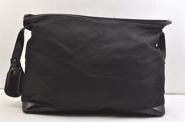 Authentic GUCCI Vintage Shoulder Cross Body Bag Nylon Leather Black 2344K