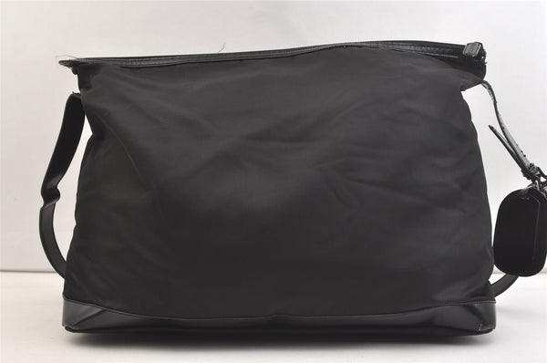 Authentic GUCCI Vintage Shoulder Cross Body Bag Nylon Leather Black 2344K