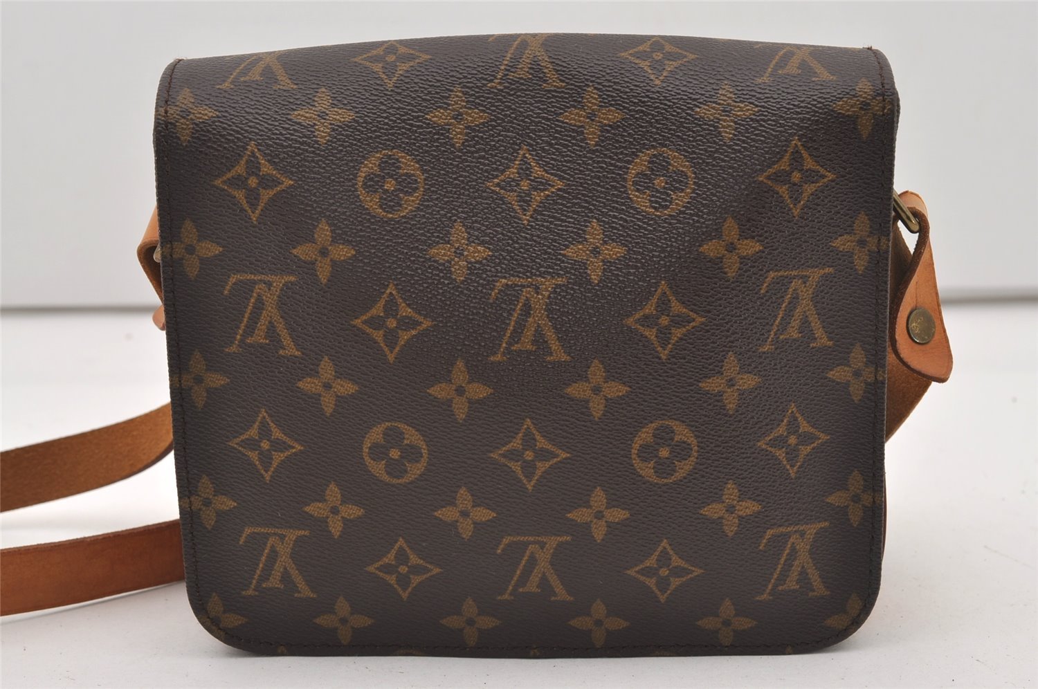 Authentic Louis Vuitton Monogram Cartouchiere MM M51253 Shoulder Cross Bag 2345J