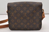 Authentic Louis Vuitton Monogram Cartouchiere MM M51253 Shoulder Cross Bag 2345J