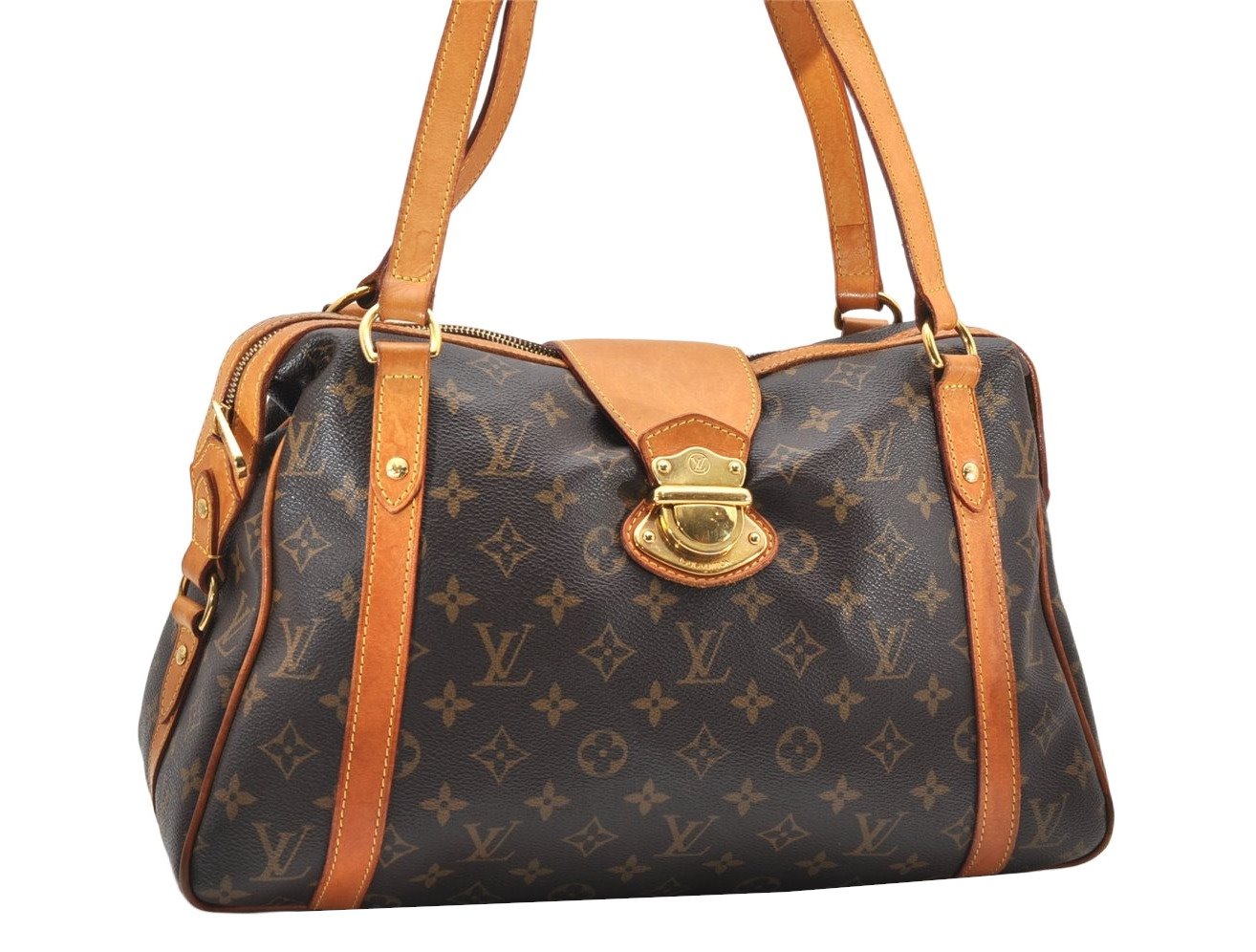 Authentic Louis Vuitton Monogram Stresa PM Shoulder Tote Bag M51186 LV 2345K