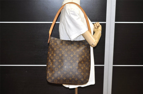 Authentic Louis Vuitton Monogram Looping GM Shoulder Bag M51145 LV 2346K