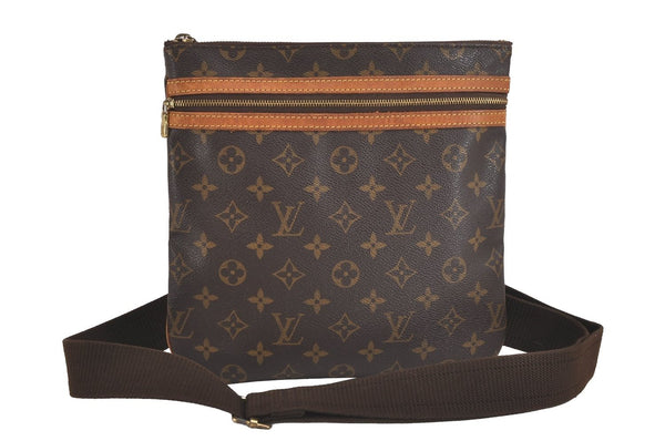Auth Louis Vuitton Monogram Pochette Bosphore Shoulder Cross Bag M40044 LV 2347J