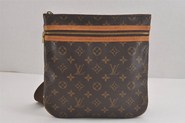 Auth Louis Vuitton Monogram Pochette Bosphore Shoulder Cross Bag M40044 LV 2347J