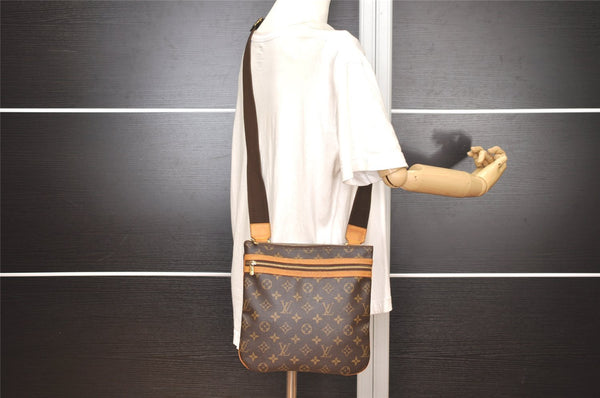 Auth Louis Vuitton Monogram Pochette Bosphore Shoulder Cross Bag M40044 LV 2347J