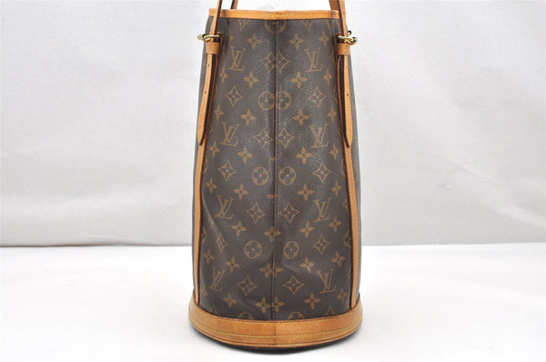 Authentic Louis Vuitton Monogram Bucket GM Shoulder Tote Bag M42236 LV 2347K