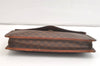 Authentic CELINE Macadam Blason Pattern Clutch Bag Purse PVC Leather Brown 2349K