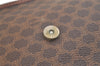 Authentic CELINE Macadam Blason Pattern Clutch Bag Purse PVC Leather Brown 2349K