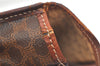 Authentic CELINE Macadam Blason Pattern Clutch Bag Purse PVC Leather Brown 2349K