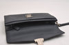 Authentic PRADA Saffiano Leather Nappa Vintage Clutch Hand Bag Purse Black 2350I