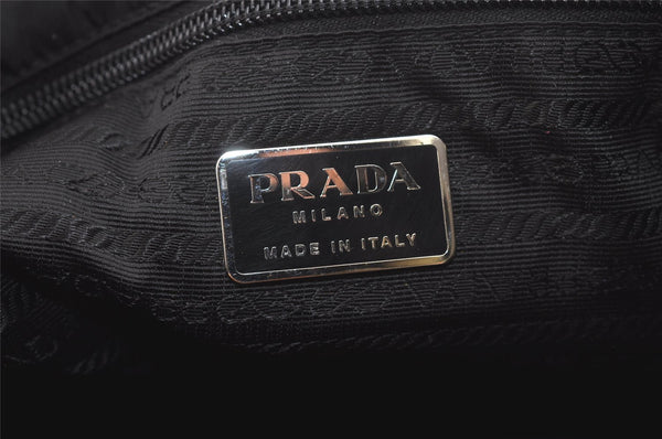 Authentic PRADA Nylon Tessuto Leather Shoulder Cross Body Bag Purse Black 2350K