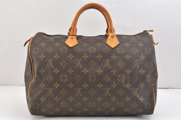 Authentic Louis Vuitton Monogram Speedy 35 Hand Boston Bag M41524 LV 2351K