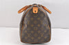 Authentic Louis Vuitton Monogram Speedy 35 Hand Boston Bag M41524 LV 2351K