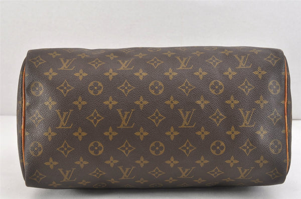 Authentic Louis Vuitton Monogram Speedy 35 Hand Boston Bag M41524 LV 2351K