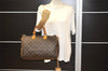 Authentic Louis Vuitton Monogram Speedy 35 Hand Boston Bag M41524 LV 2351K