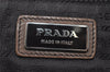 Authentic PRADA Glace Zippers Leather Nappa Hand Boston Bag BL0462 Brown 2353I