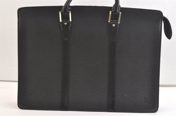 Auth Louis Vuitton Taiga Porte Documents Lozan 2Way Briefcase Black Junk 2354K
