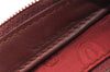 Authentic Cartier Must de Cartier Clutch Hand Bag Leather Bordeaux Red 2357I