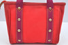 Authentic Louis Vuitton Antigua Cabas PM Hand Bag Red Purple M40037 LV 2358J