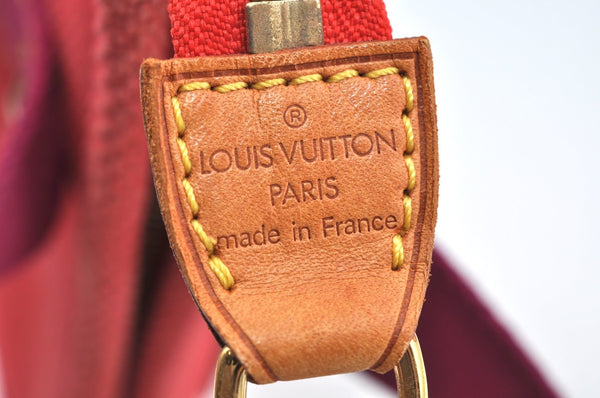 Authentic Louis Vuitton Antigua Cabas PM Hand Bag Red Purple M40037 LV 2358J
