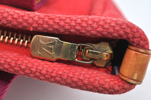 Authentic Louis Vuitton Antigua Cabas PM Hand Bag Red Purple M40037 LV 2358J