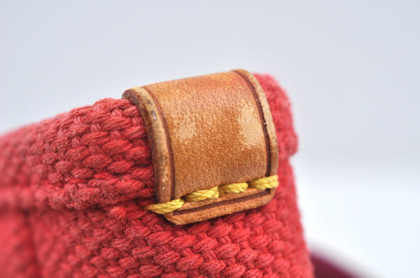 Authentic Louis Vuitton Antigua Cabas PM Hand Bag Red Purple M40037 LV 2358J