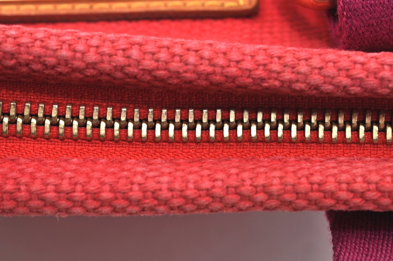 Authentic Louis Vuitton Antigua Cabas PM Hand Bag Red Purple M40037 LV 2358J