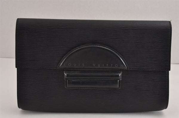 Authentic Louis Vuitton Epi Chaillot Clutch Hand Bag Black M52542 LV 2359J