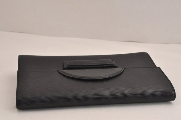 Authentic Louis Vuitton Epi Chaillot Clutch Hand Bag Black M52542 LV 2359J