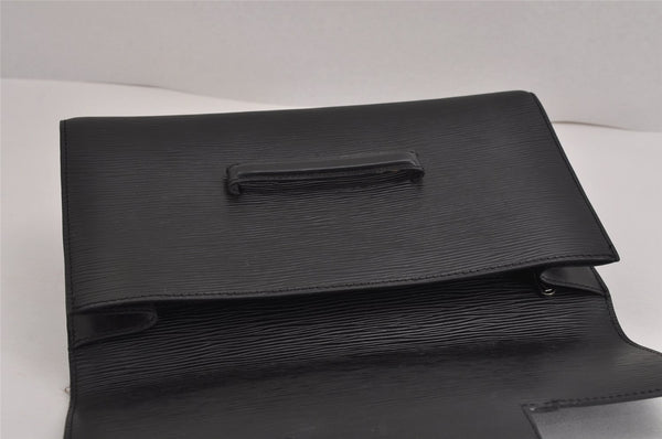 Authentic Louis Vuitton Epi Chaillot Clutch Hand Bag Black M52542 LV 2359J