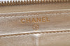 Authentic CHANEL Calf Skin Matelasse Long Wallet Purse CC Logo Gold 2359K