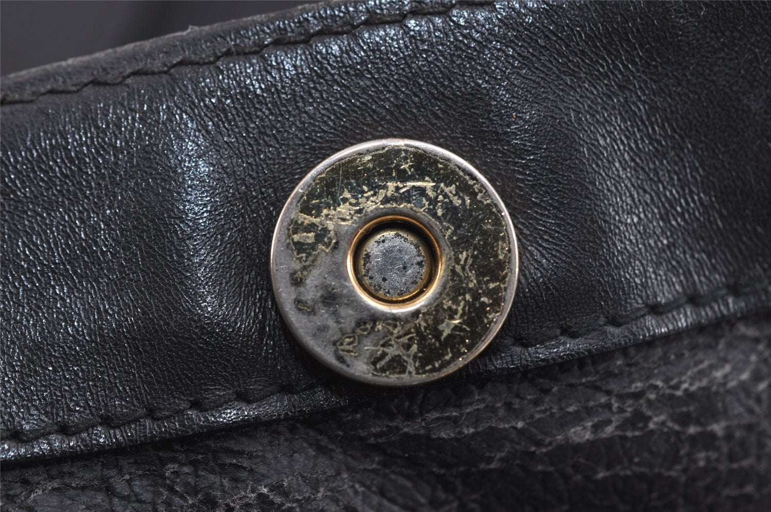 Authentic GUCCI Vintage Micro GG PVC Leather Shoulder Tote Bag Black 2360I