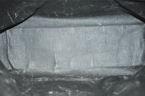 Authentic GUCCI Vintage Micro GG PVC Leather Shoulder Tote Bag Black 2360I