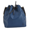 Authentic Louis Vuitton Epi Petit Noe Bi-color Blue x Black Drawstring Bag 2360J