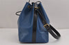 Authentic Louis Vuitton Epi Petit Noe Bi-color Blue x Black Drawstring Bag 2360J