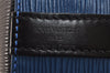 Authentic Louis Vuitton Epi Petit Noe Bi-color Blue x Black Drawstring Bag 2360J