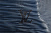 Authentic Louis Vuitton Epi Petit Noe Bi-color Blue x Black Drawstring Bag 2360J