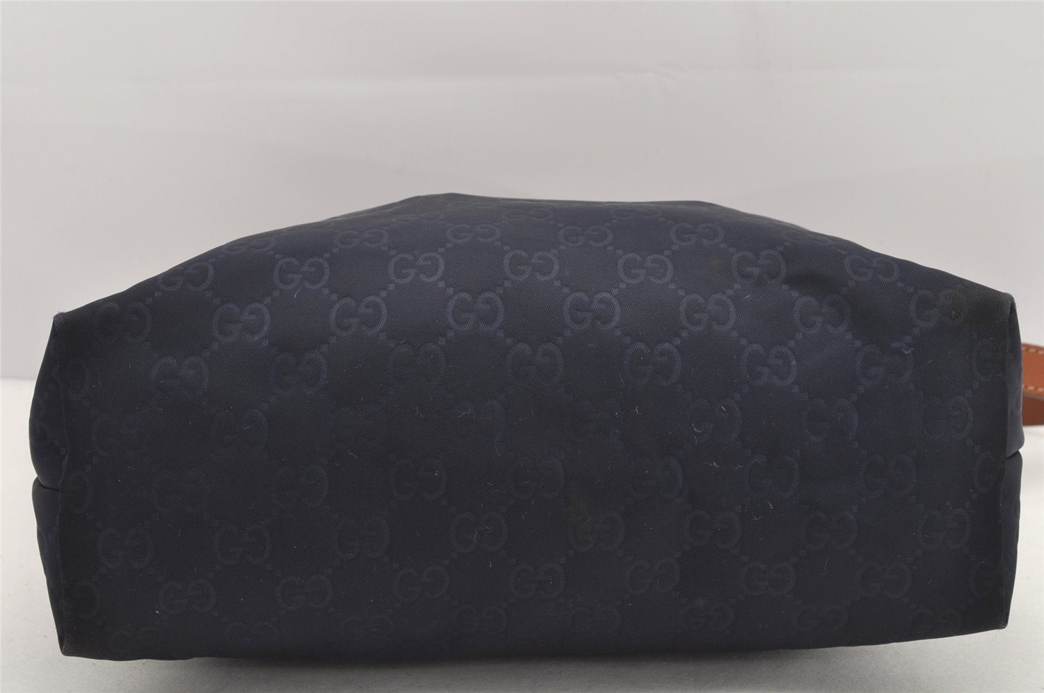 Authentic GUCCI Shoulder Cross Body Bag Purse GG Nylon Leather 314529 Navy 2360K