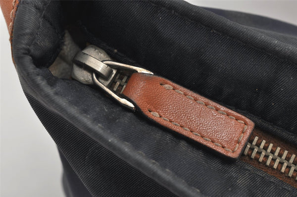 Authentic GUCCI Shoulder Cross Body Bag Purse GG Nylon Leather 314529 Navy 2360K