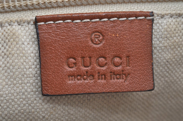 Authentic GUCCI Shoulder Cross Body Bag Purse GG Nylon Leather 314529 Navy 2360K