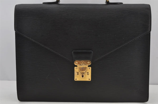 Auth Louis Vuitton Epi Serviette Conseiller Briefcase Black M54422 Junk 2361J