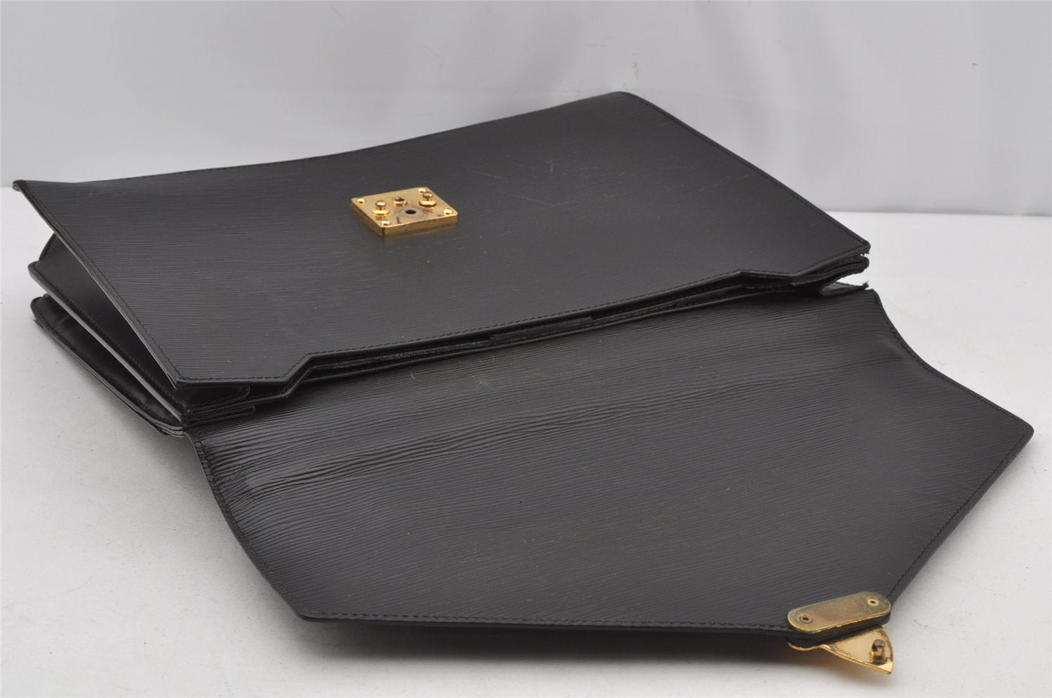 Auth Louis Vuitton Epi Serviette Conseiller Briefcase Black M54422 Junk 2361J