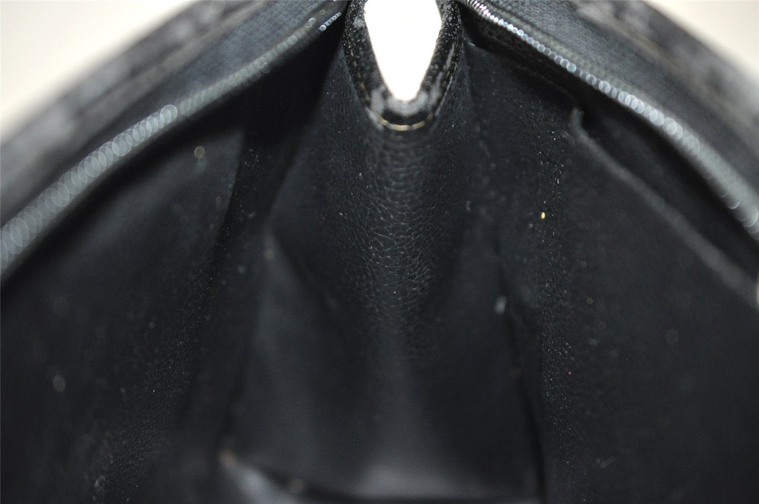 Authentic FENDI Pequin Clutch Hand Bag Purse PVC Leather Brown Black Junk 2362I
