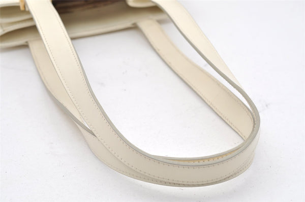Authentic GUCCI Vintage Shoulder Hand Bag Purse Leather White Junk 2362K