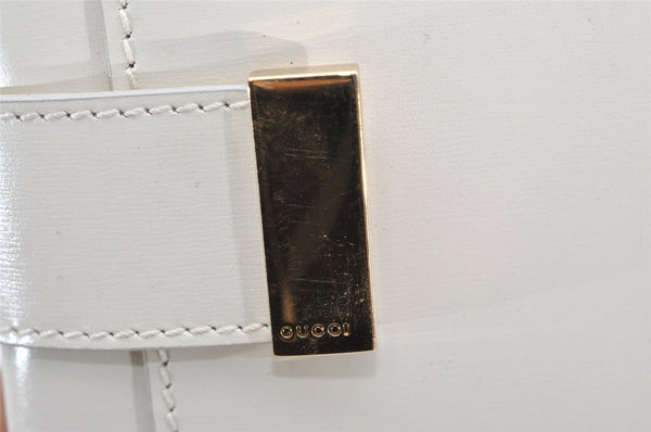 Authentic GUCCI Vintage Shoulder Hand Bag Purse Leather White Junk 2362K