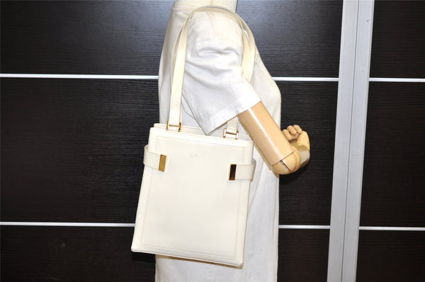 Authentic GUCCI Vintage Shoulder Hand Bag Purse Leather White Junk 2362K