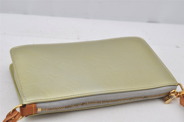 Authentic Louis Vuitton Vernis Lexington Hand Bag Pouch M91011 Light Green 2364J